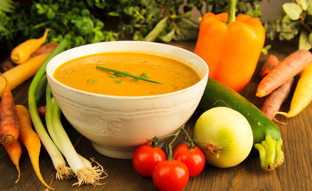 Winter comfort foods: vegetable soup