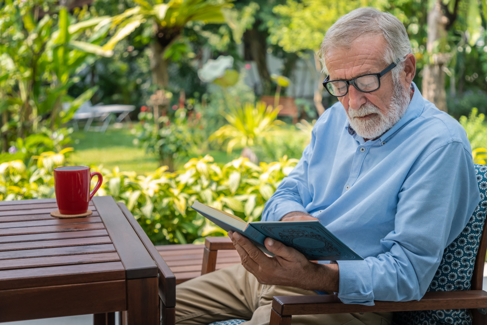 Activities to Improve Mental Health | Senior Man Reading